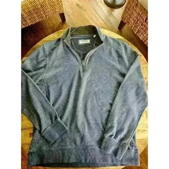 English Laundry Sweater Mens Large Blue Pullover Long Sleeve 1/4 Zip Fleece - Picture 1 of 7